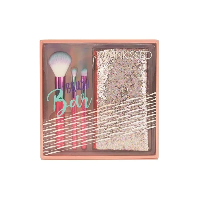Sunkissed Sunkissed Brush Bar Gift Set 3 Makeup Brushes + Makeup Handbag