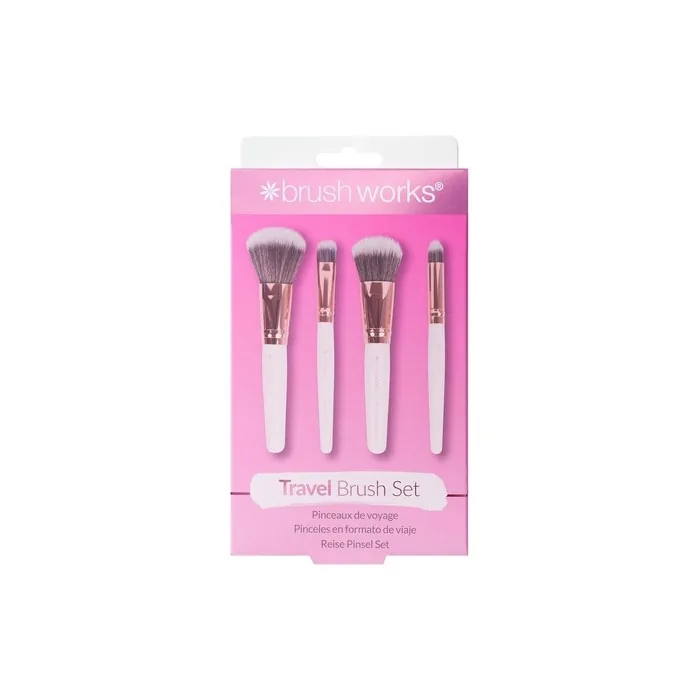 Brushworks Travel Set Pink & Gold