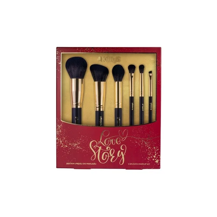 Killys Love Story Makeup Brush Set For Face And Eyes - 6 Pieces