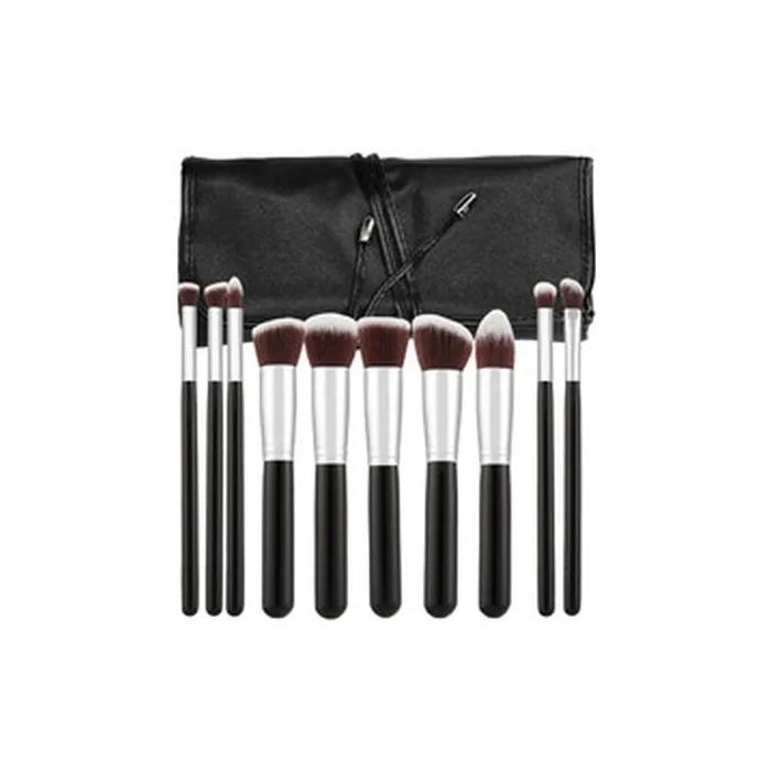 Mimo Makeup Brush Set Kabuki Black 10 Pcs