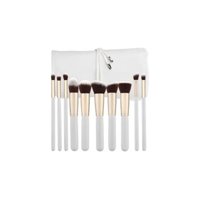 Mimo Makeup Brush Set Kabuki White 10 Pcs