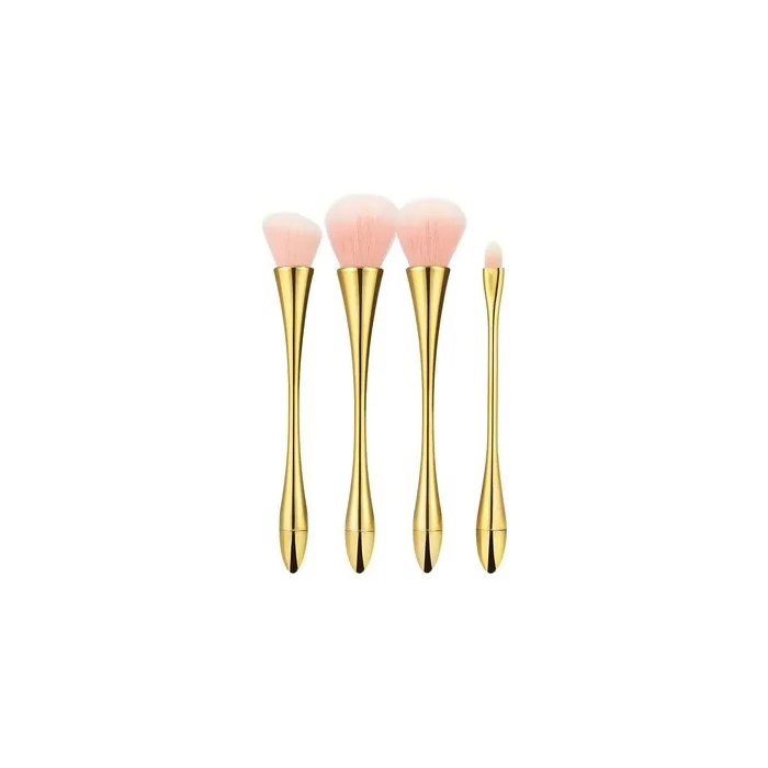 T4B MIMO Set with 4 Brushes with Pink Bristles, Gold Handle, and Ferrule