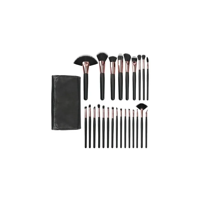 T4B MIMO Set of 24 Makeup Brushes with Case - Black