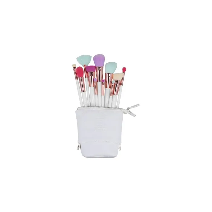 ilu Basic Set 11 Makeup Brushes with Bag - Multicolor