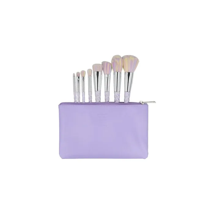 ilu Basic Set 8 Makeup Brushes with Unicorn Pastel Bag