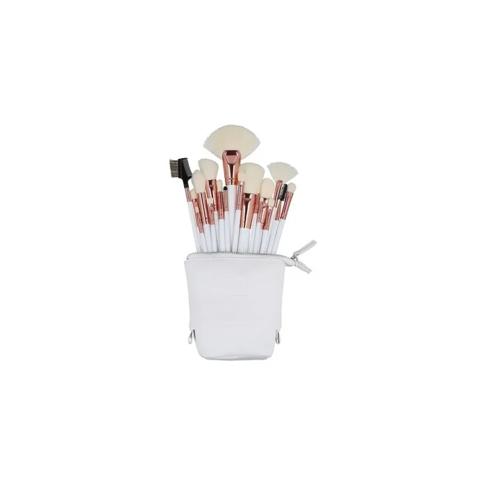 ilu Basic Set 18 Makeup Brushes with Bag White