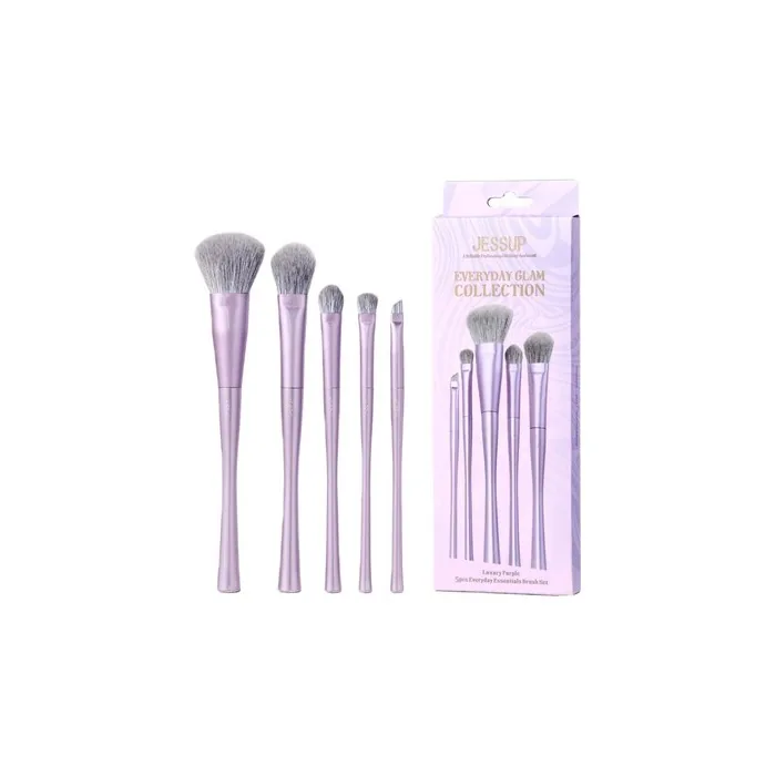Jessup Luxury Purple Everyday Essentials Brush Set 5 Pieces T515