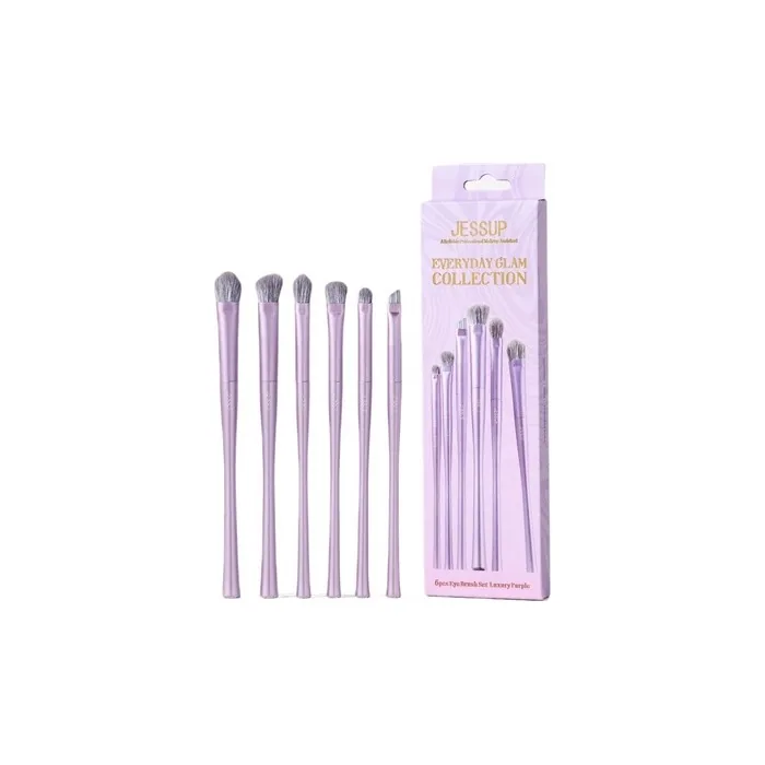 Jessup Luxury Purple Eye Brush Set T516 6 Pieces