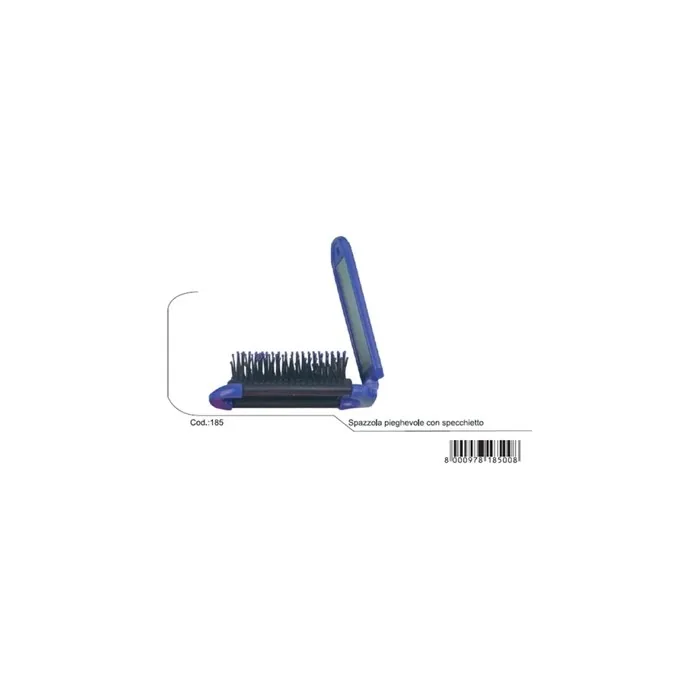 Guenzani Lotus Travel Brush Assorted Colors 1 Piece With Rectangular Mirror
