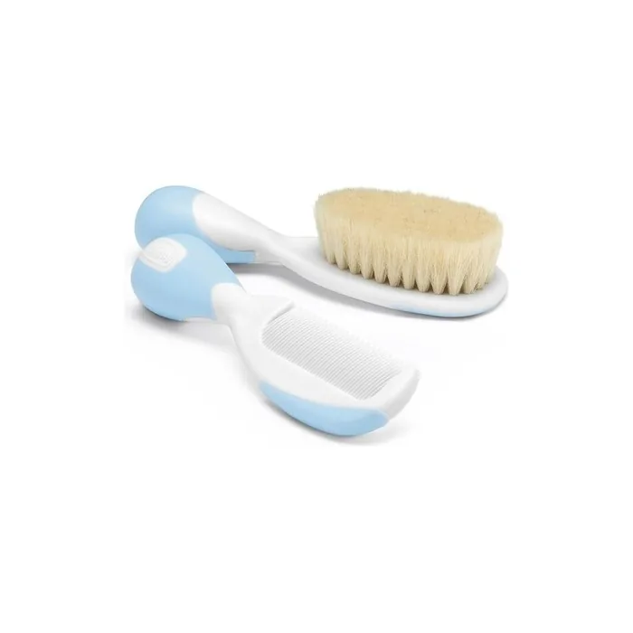 Chicco Hygiene and Care Brush and Comb Natural Silk Blue