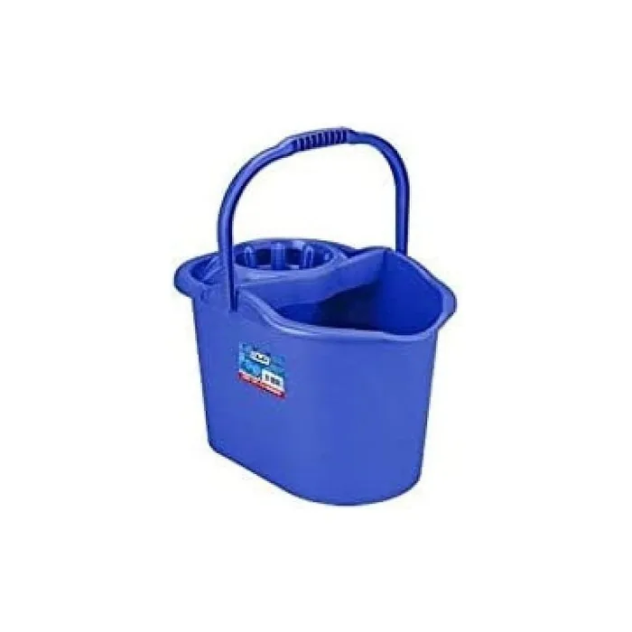 Lapa Pla Rectangular Bucket with Drainer Black/Green 14L