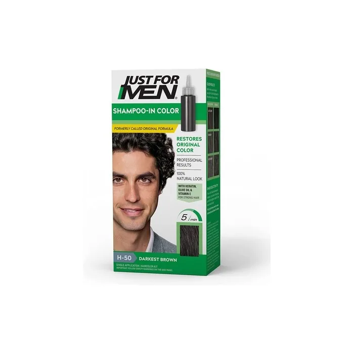 Just For Men Hispanic Shampoo-In Hair Color Darkest Brown #4931
