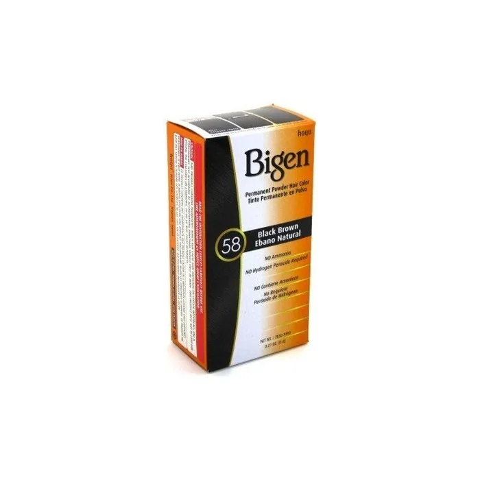 Bigen Powder Hair Color #58 Black Brown 0.21oz 2 Pack