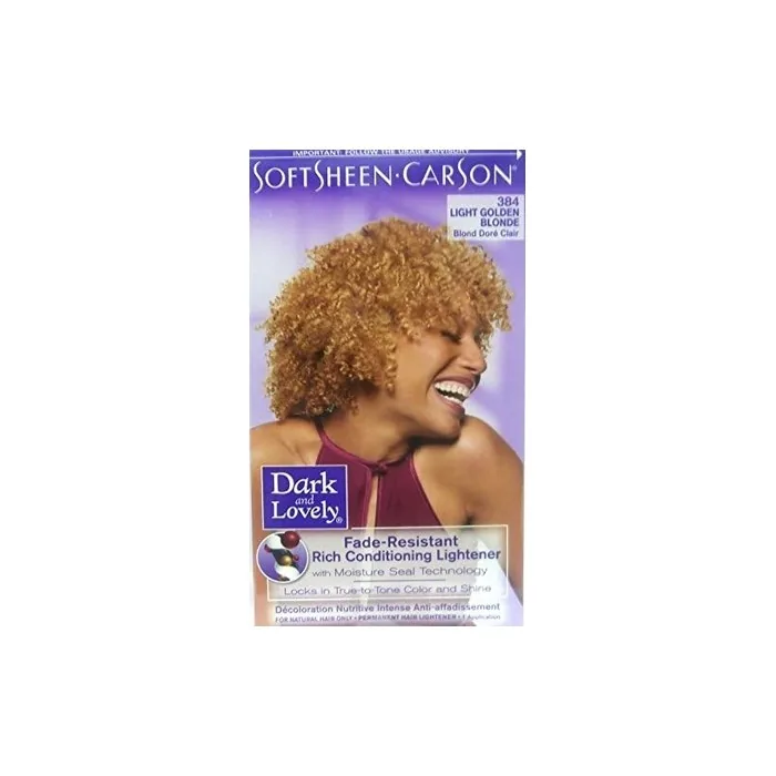 Dark and Lovely Fade Resistant Rich Conditioning Hair Colour Light Golden Blonde 384