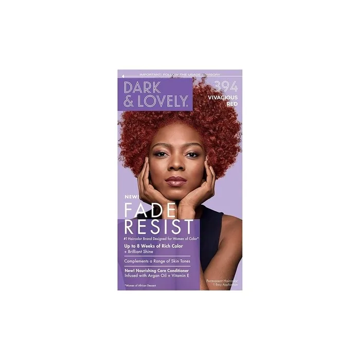 Dark and Lovely Fade Resistant Rich Conditioning Colour Hair Colour Vivacious Red 394