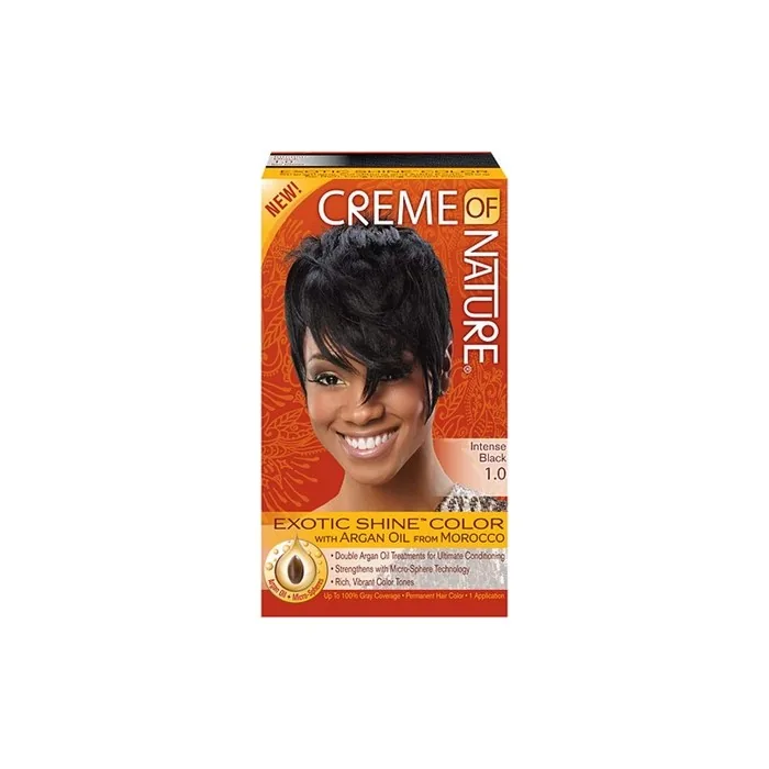 Creme of Nature Exotic Shine Color with Moroccan Argan Oil 1.0 Intense Black