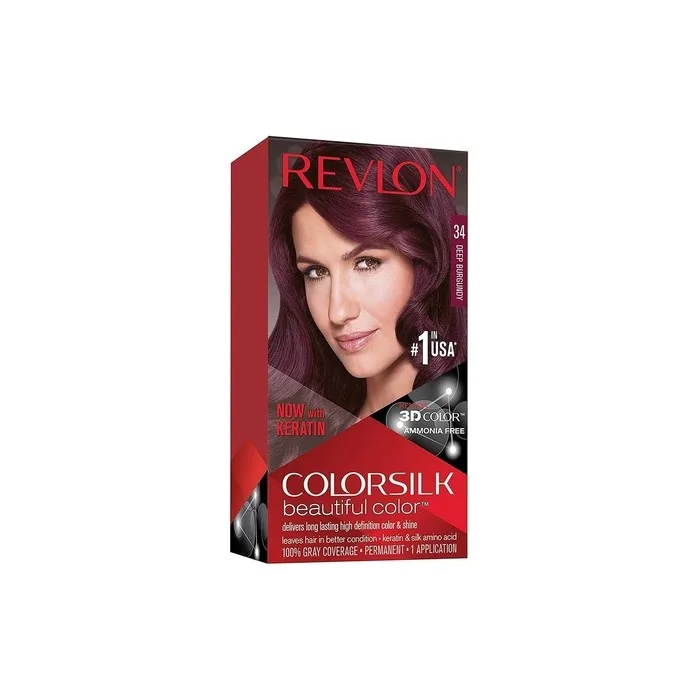 Revlon Colorsilk Natural Hair Color 34 Deep Burgundy