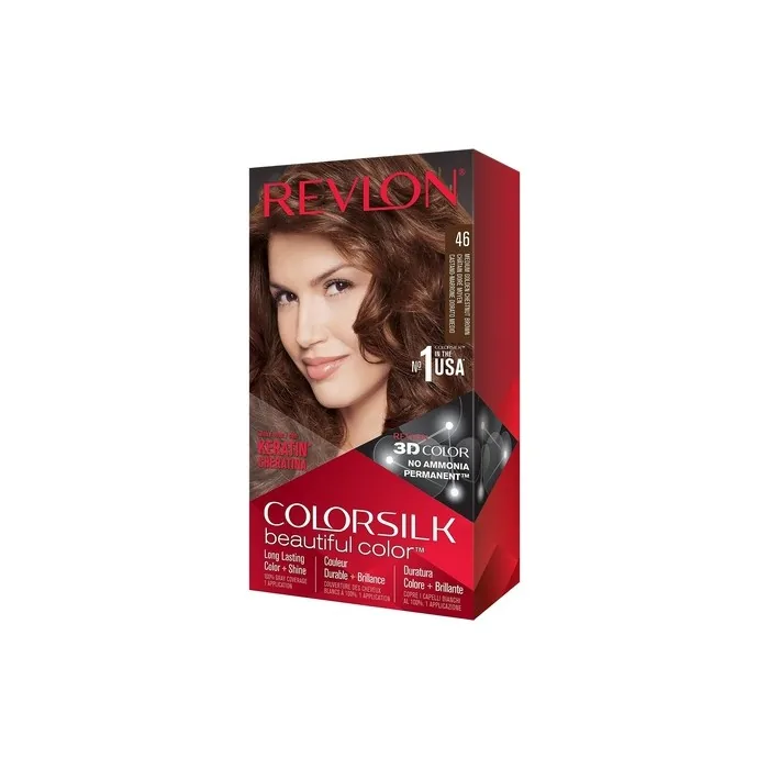 Revlon Colorsilk Beautiful Color, Medium Golden Chestnut Brown 46