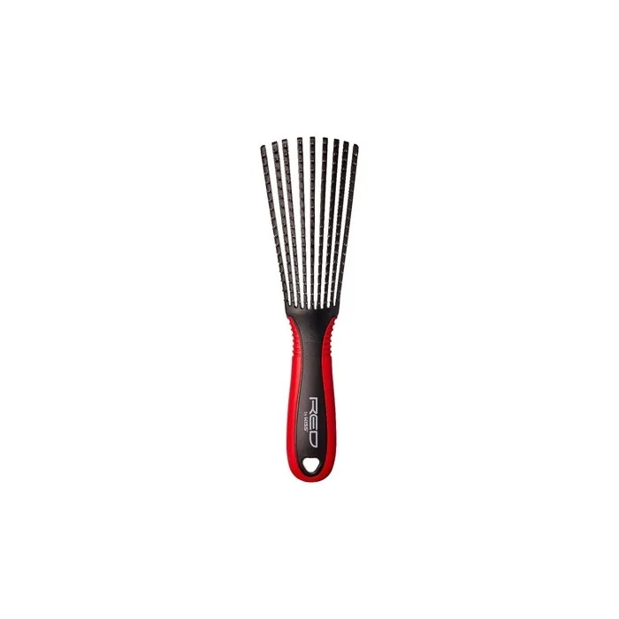 Red by Kiss 9 Row Glide & Define Detangling Brush Flexible Black