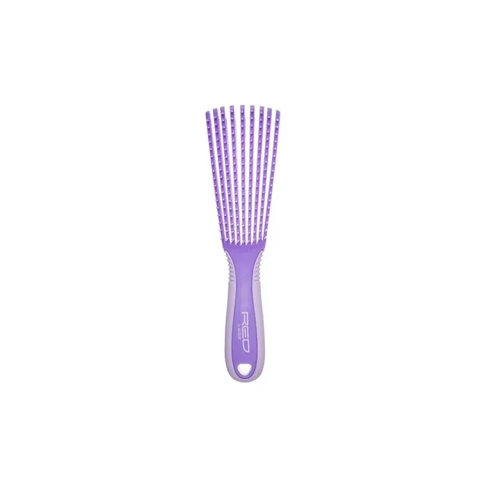 Red By Kiss 9 Row Glide & Define Detangling Brush Flexible Purple