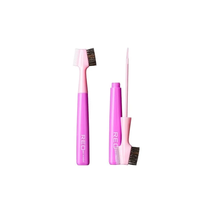 Red By Kiss Hair Brush With Edge Fixer Gel 3 In 1 Edge Control Styler For Women
