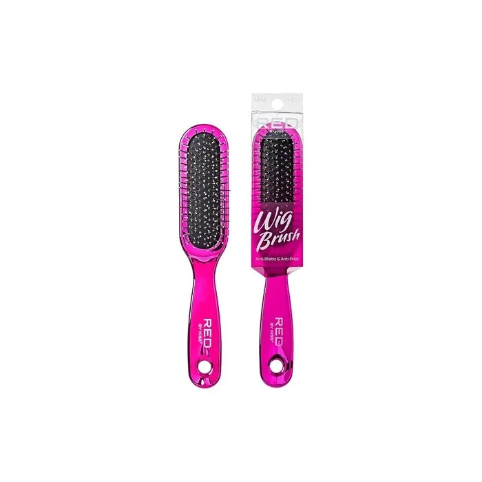 Red By Kiss Antistatic & Antifrizz Wig Brush with Stainless Steel Knot-Free