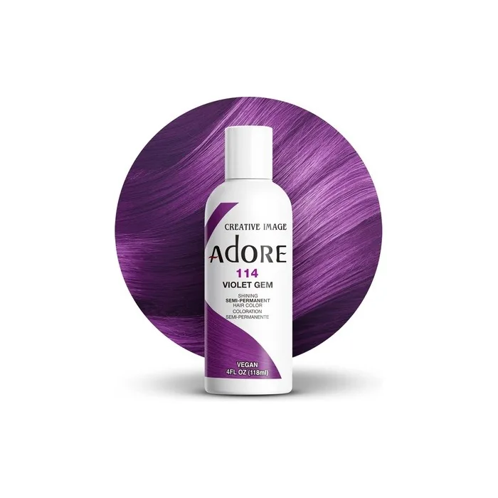 Adore Shining Semipermanent Hair Colour 114 Violet Gem 118ml