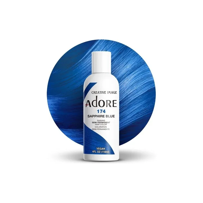 Adore Shining Semipermanent Hair Color Sapphire Blue 174 118ml