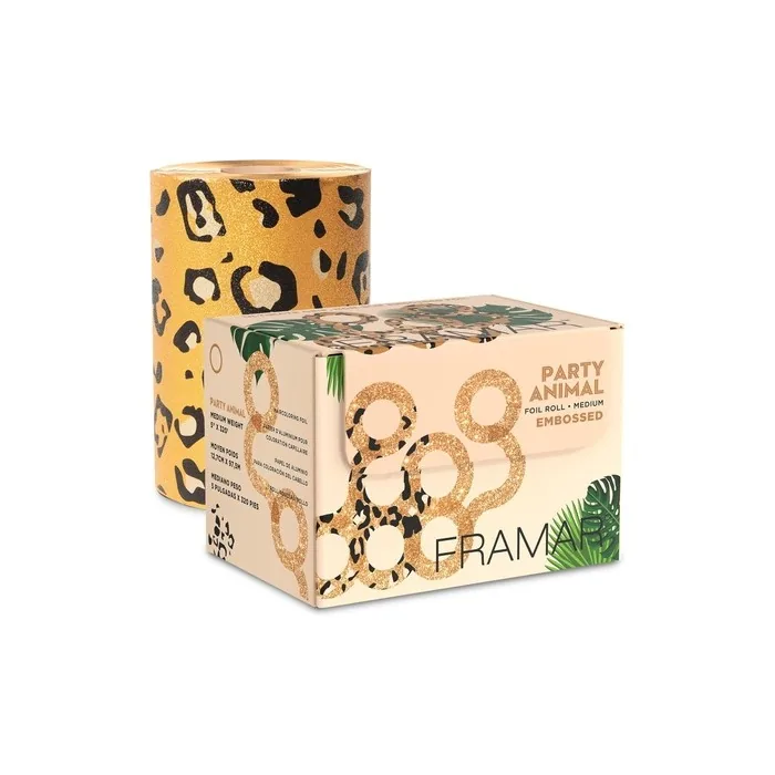 Framar Leopard Embossed Roll Hair Foil for Highlighting 320F
