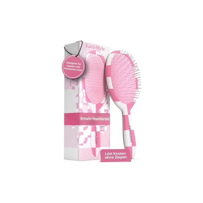 Framar Checked Hairbrush for Long Hair