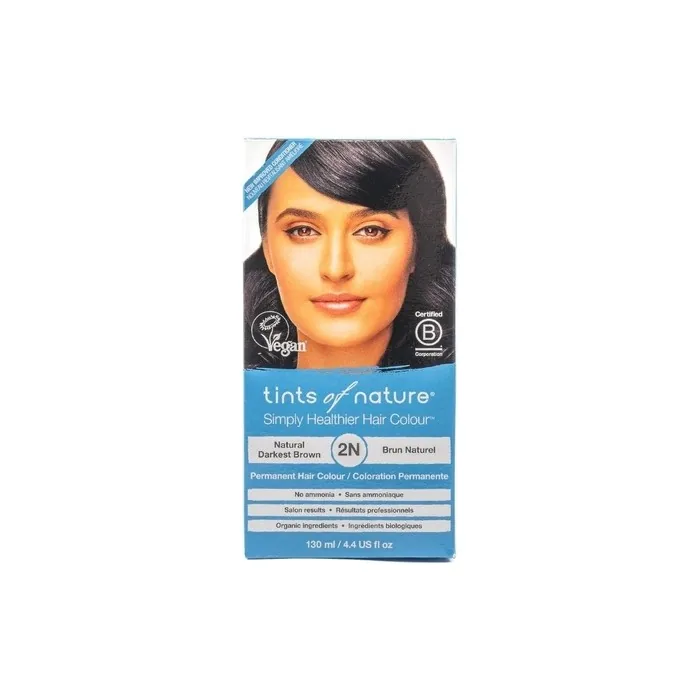 Tints of Nature 2N Natural Darkest Brown Permanent Hair Dye 130ml