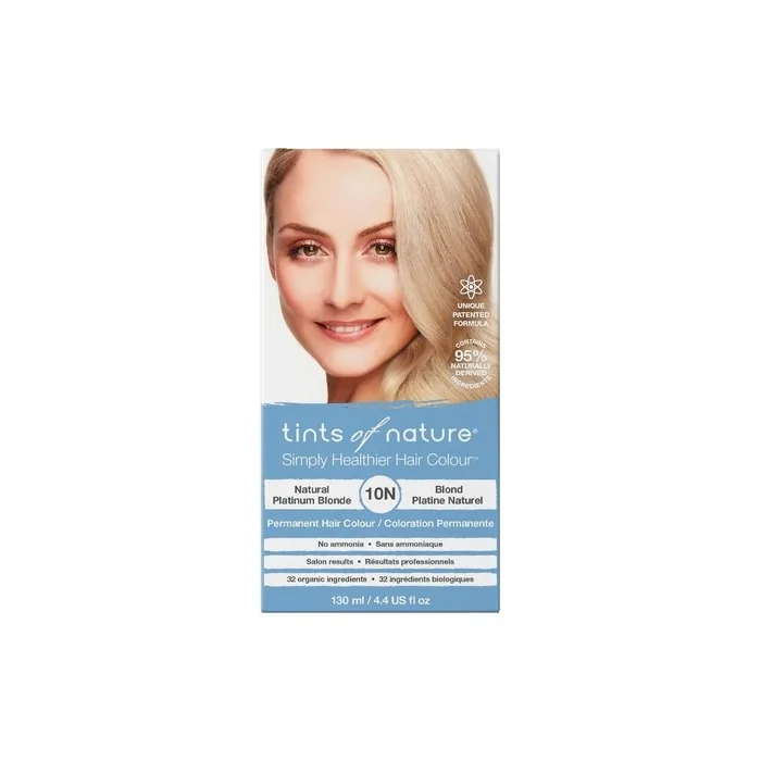 Tints of Nature 10N Natural Platinum Blonde Permanent Hair Dye 130ml