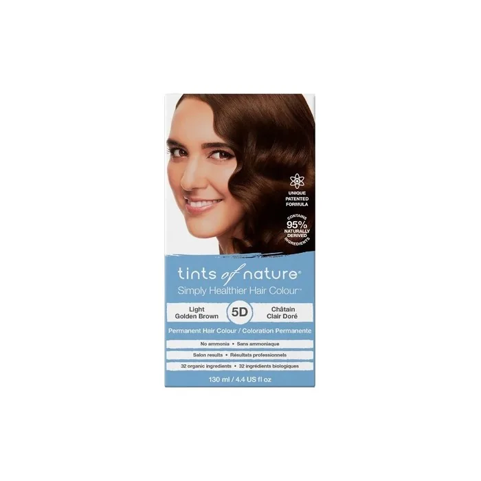 Tints of Nature 5D Light Golden Brown Permanent Hair Dye 130ml