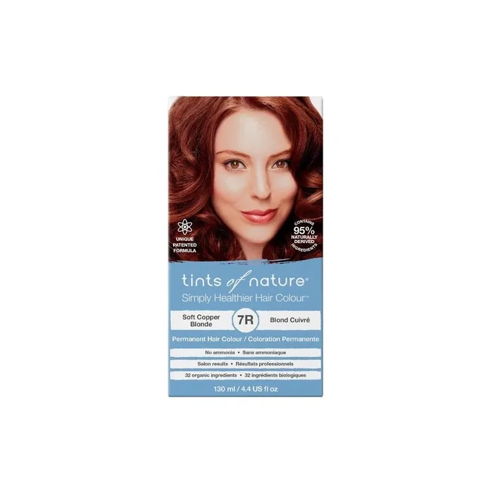 Tints of Nature 7R Soft Copper Blonde Permanent Hair Dye 130ml