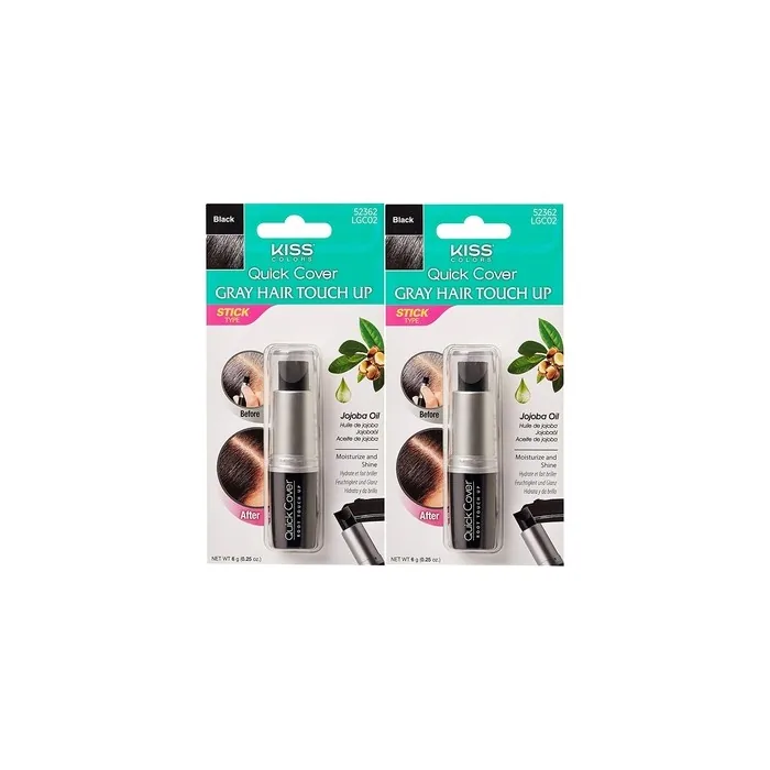KISS Quick Cover Gray Hair Root Touch Up Stick Black
