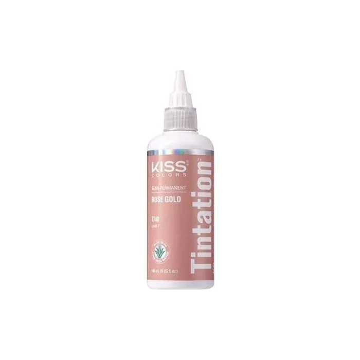 Kiss Tintation Semipermanent Hair Color 5 Ounce T740 Rose Gold