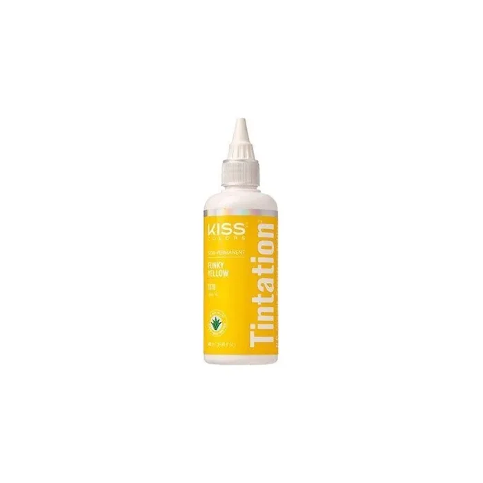 Kiss Tintation Semipermanent Hair Color 5 Ounce Funky Yellow