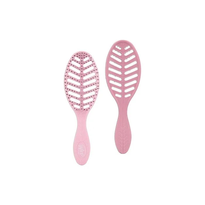 WetBrush Go Green Speed Dry Detangler with HeatFlex Bristles for Safe Use with a Hairdryer Vented to Allow Moisture to be Removed From Hair Quickly for Fast Drying Time Pink