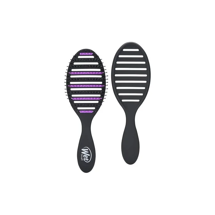 WetBrush Speed Dry Detangler with Heat Resistant Heatflex Bristles and Open Vent Design for Faster Hair Drying - Black