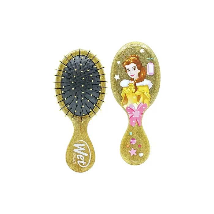 Wet Brush Disney Mini Original Detangler Hair Brush Belle Glitter-Ball for All Hair Types - Belle Mini