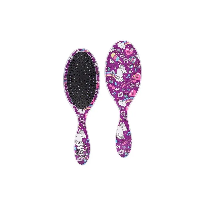 WetBrush Original Happy Hair Detangler Hair Brush with Ultra Soft Intelliflex Bristles - Llama Design
