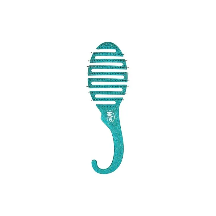 Wet Brush Shower Detangler Brush Green Glitter for Unisex