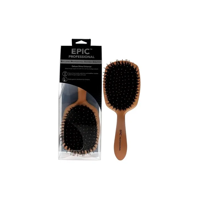 Wet Brush Pro Epic Deluxe Shine Enhancer Brush Rose Gold for Unisex Hair