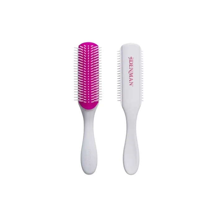 Denman Curly Hair Brush D3 Cherry Blossom 7 Row Styling Brush for Detangling Separating Shaping and Defining Curls