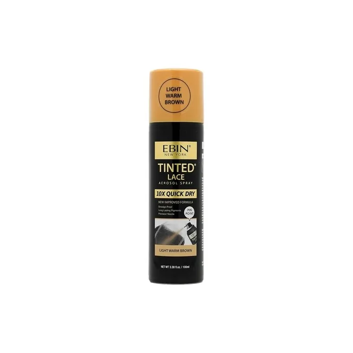 Ebin New York Tinted Lace Spray 338oz 100ml Light Warm Brown