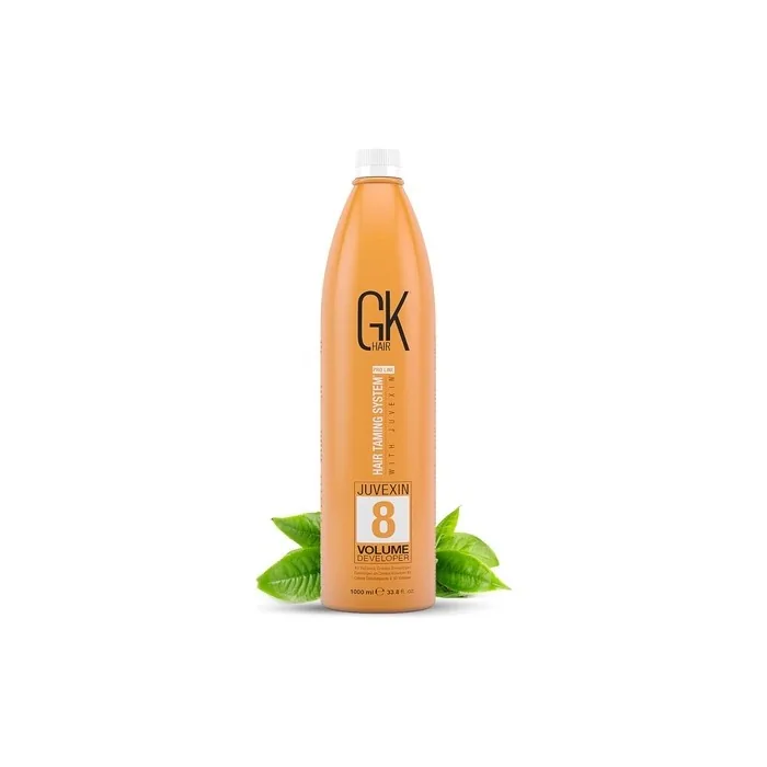 Global Keratin GK HAIR Professional Hair Creme 8 Volume Developer 1000ml for Hair Coloring Bleach - High-Performance Long Lasting Semi-Permanent Hair Color Toner Dye 1 l
