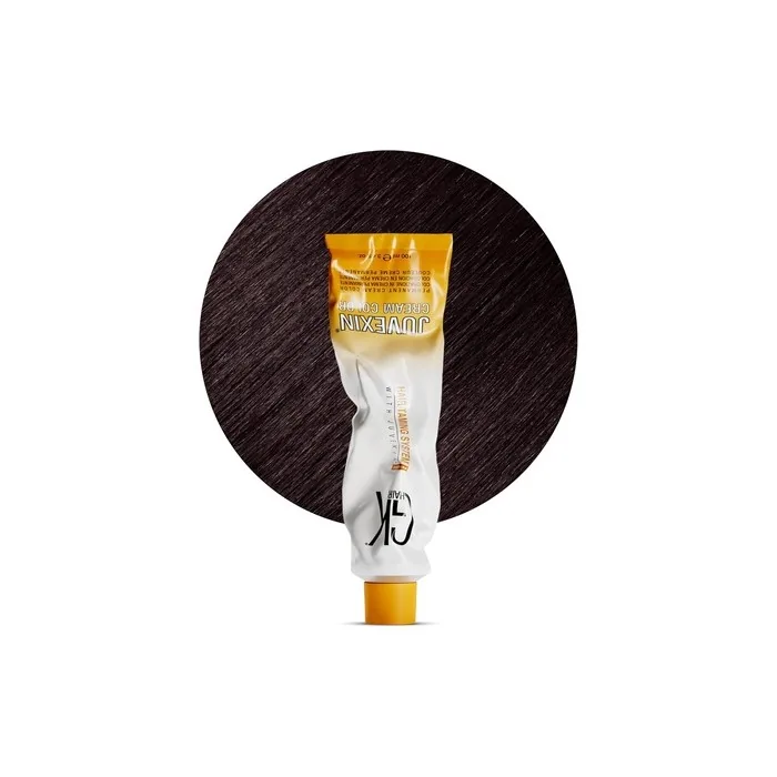 GK HAIR Global Keratin Professional Hair Color Cream Tube 3.4 Fl Oz 100ml Mahogany Brown