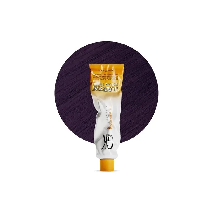 GK HAIR Global Keratin Professional Hair Color Cream Tube 3.4 Fl Oz 100ml Nourishing Cleansing Colors for Styling High Performance Long Lasting Semi Permanent Natural Toner Dye Mixtones Violet