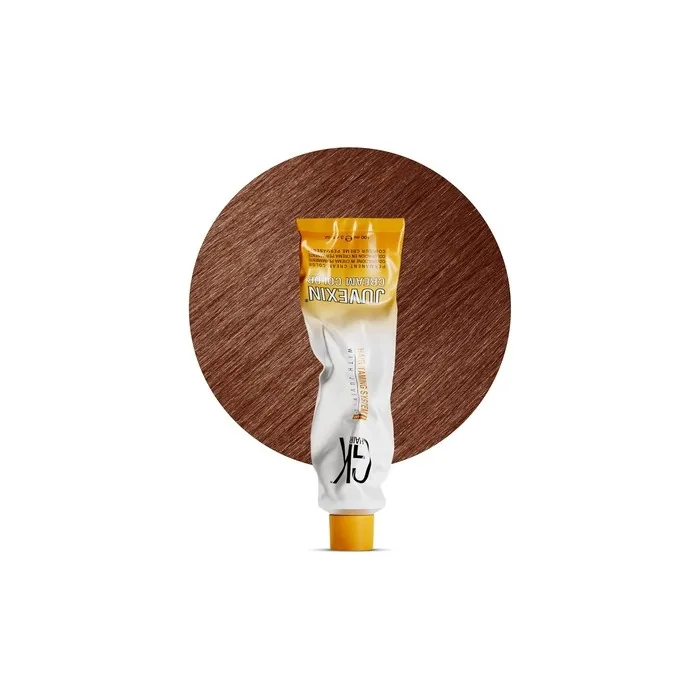 GK HAIR Global Keratin Professional Hair Color Cream Tube 3.4 Fl Oz 100ml Nourishing & Cleansing Colors for Styling High Performance Long Lasting Permanent Natural Toner Dye Copper Blonde 7.4