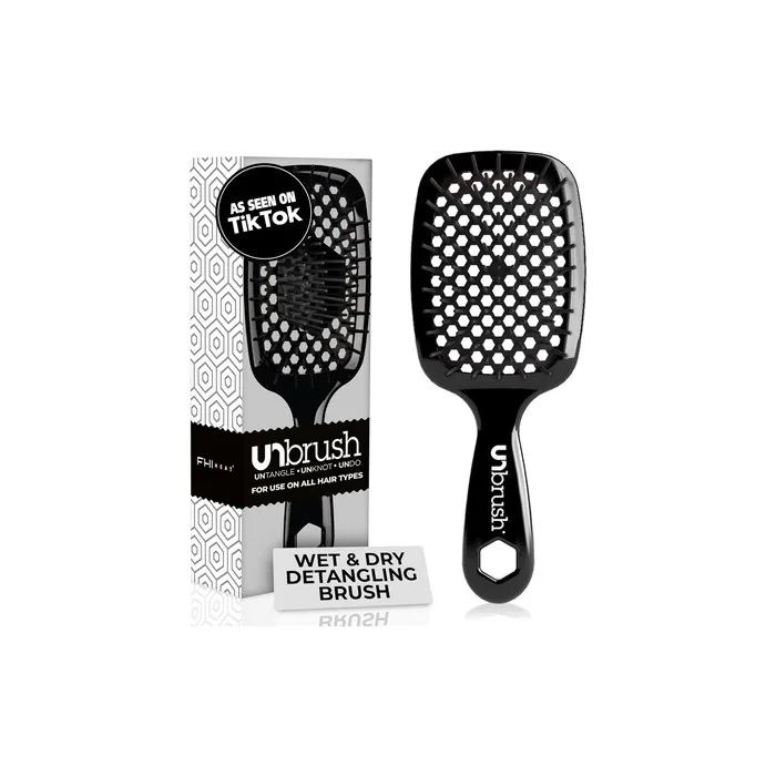 Fhi Heat Unbrush Wet & Dry Vented Detangling Hair Brush - Black
